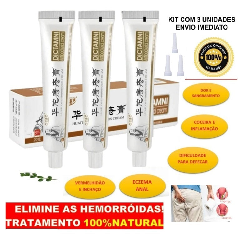 Compre 3 PAGUE MENOS  - DICTAMNI- Pomada 100% Natural Para o Tratamento das Hemorróidas