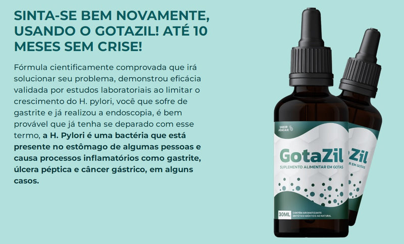 COMPRE 3 - GOTAZIL - Você sofre com Refluxo, azia ou gastrite (TRATAMENTO PARA 3 MESES)