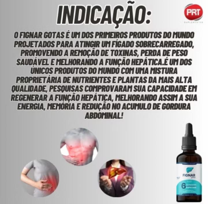 COMPRE 3 FIGNAR EM Gotas um dos primeiros Suplementos do mundo projetados para ajudar um fígado sobrecarregado melhorando a função hepática.